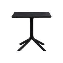 Santacruz Square Outdoor Dining Table, 80cm, Black