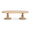 Sarion Elm Timber Oval Pedestal Coffee Table, 130cm