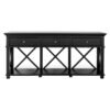 Sorrento Wooden Console Table, 3 Drawer, 190cm, Black