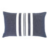 Sun Stripe Outdoor Cotton Lumbar Cushion, Navy