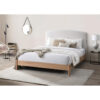 Teyla Fabric & Wood Bed with Bedhead USB Charger, Double