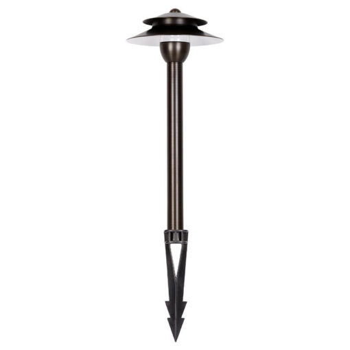 Tweed IP65 Brass LED Garden Spike Light, 12V, 3.5W, 2700K, Short Post