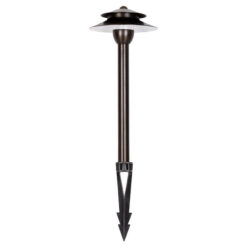 Tweed IP65 Brass LED Garden Spike Light, 12V, 3.5W, 3000K, Long Post