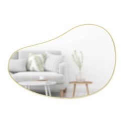 Umbra Hubba Pebble Wall Mirror, 90cm, Brass