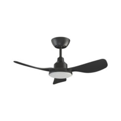 Ventair Glacier Indoor / Outdoor DC Ceiling Fan with CCT Dimmable LED Light, 90cm/36", Black