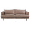 Veronica Premium Top Grain Full Leather Sofa, 3 Seater, Latte