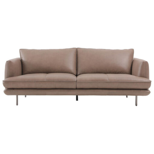 Veronica Premium Top Grain Full Leather Sofa, 3 Seater, Latte