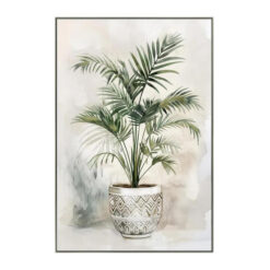 "Watercolour Potted Palm" Framed Canvas Wall Art, Type A, 92cm