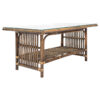 Westeros Rattan Coffee Table with Glass Top, 100cm, Antique Honey