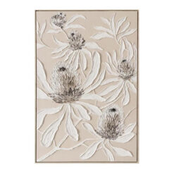 "White Banksia Twig" Framed Canvas Wall Art Painting, 92cm