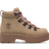 Women's Stone Street Mid Lace-Up Platform Hiker Beige 6 US Womens