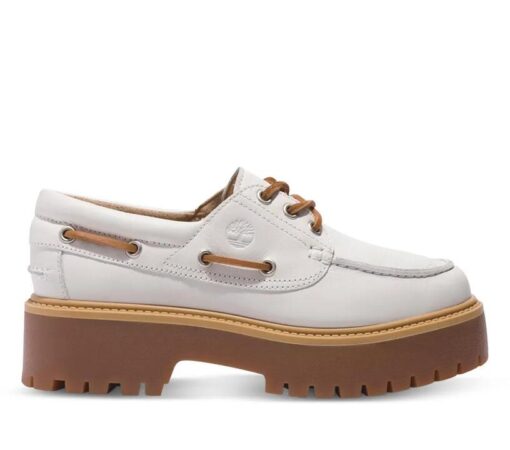 Women's Stone Street Premium Boat Shoe White 5 US Womens