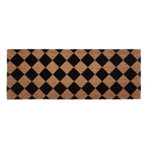Yoko Diamond Coir Doormat, 120x45cm