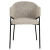Zerrot Fabric & Metal Dining Chair, Almond