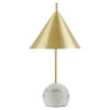 Amalfi Charlie Metal & Marble Conical Table Lamp