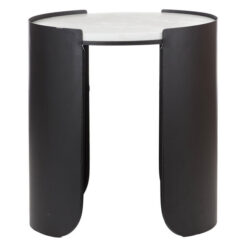 Amalfi Otto Marble Topped Iron Round Side Table