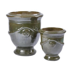 Anduze 2 Piece Ceramic Planter Set, Green
