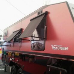 Aussie Traveller 1200x400 Black Retractable Window Awning