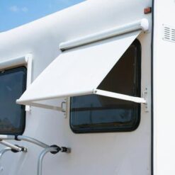 Aussie Traveller 2400x400 White Retractable Window Awning