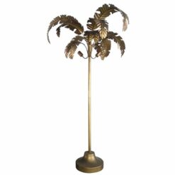 Azalea Iron Floor Lamp, Antique Gold
