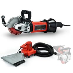 BAUMR-AG 1700W 125mm Wall Chaser and 900W Vacuum Dust Collector Combo, with 4 Diamond Blades