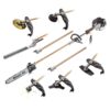 BAUMR-AG 65cc 7in1 Long Reach Garden Multi-tool, Pole Saw, Hedge & Line Trimmer, Brush Cutter, 12" Tree Trimming Pruning Chainsaw Bar, 2 Extension Shafts