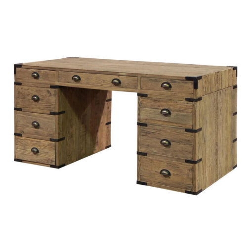 Baldwin Reclaimed Oak Timber Desk, 160cm