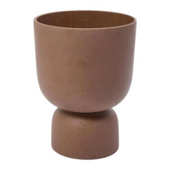 Blanche Polystone Planter Pot, Medium, Clay