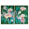 "Bohemian Blooming" 2 Piece Framed Oil Hand Painted Canvas Wall Art Set, 140cm