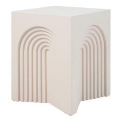 Briannah Square Side Table, Cream