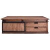 Bucknall Reclaimed Timber Sliding Door Coffee Table, 140cm