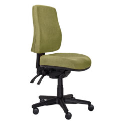 Buro Roma Fabric Office Chair, Fully Upholstered High Back, Olive