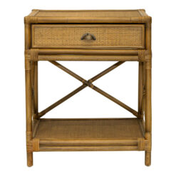 Cayman Rattan Bedside Table, Natural