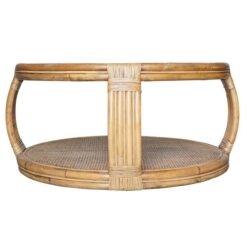 Cayman Rattan Round Coffee Table, 100cm, Natural