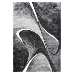 Dahlia No.037 Modern Rug, 90x60cm, Grey / White