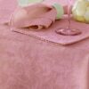 Damask Embossed Tablecloth 180 x 180 cm Blossom Pink