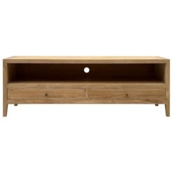 Davos Reclaimed Elm Timber 2 Drawer TV Unit, 160cm, Natural