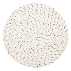 Deryn Braided Jute Round Placemat, Set of 4, Ivory