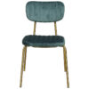 Durafurn Tiramisu Commercial Grade Velvet Fabric & Metal Dining Chair, Forest Green / Brass