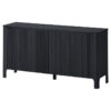 Eliana Wooden 4 Door Buffet Table, 180cm, Black