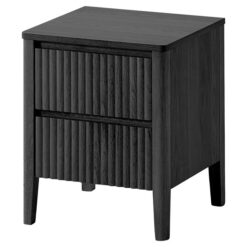 Eliana Wooden Bedside Table, Black