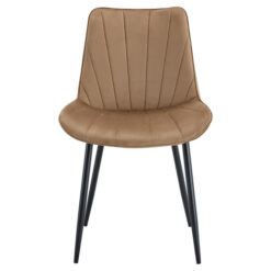 Elya Velvet Fabric Dining Chair, Mocha