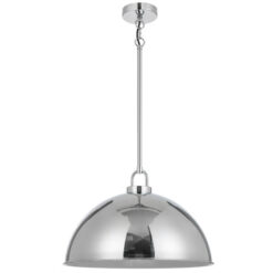 Emerson Iron Pendant Light, Large, Chrome