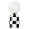 Emporium Archie Glass & Ceramic Table Lamp, Black / White