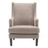 Gable Chenille Fabric Wing Back Armchair, Beige