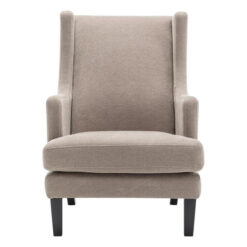 Gable Chenille Fabric Wing Back Armchair, Beige