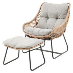 Hattie Outdoor Lounge Chair & Footstool Set