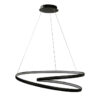 Infinity Spiral Dimmable LED Pendant Light, CCT, Black