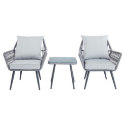 Isaac 3 Piece Outdoor Lounge Chair & Table Set