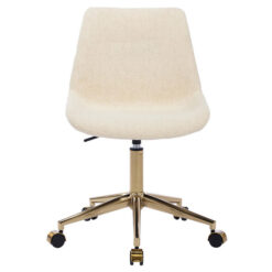 Liori Fabric Office Chair, Cream / Gold